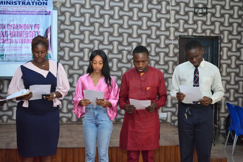 CHARTERED INSTITUTE OF ADMINISTRATION INDUCT CHRISLAND UNIVERSITY STUDENTS