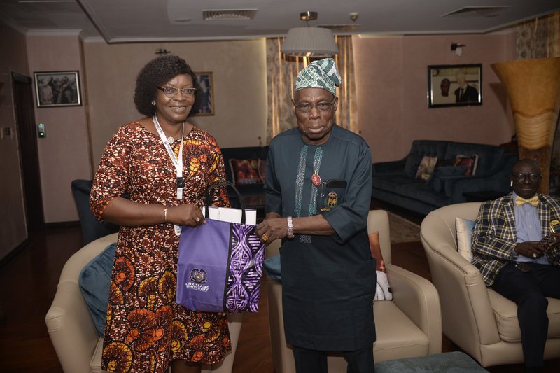 Former President Obasanjo hosts Chrisland University VC, pledges support